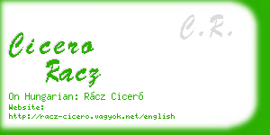 cicero racz business card